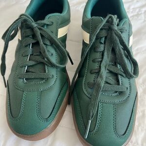 Green and White Sneakers